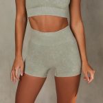Running suit fitness suit seamless yoga shorts yoga suit - Image 10