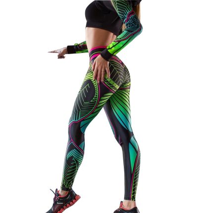 Printed Yoga Pants for Fitness and Dance